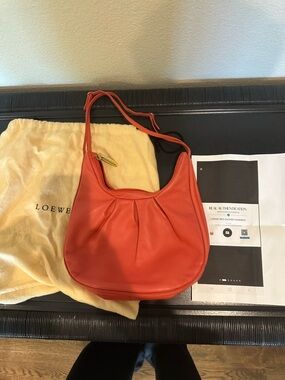 Loewe Pink Leather Shoulder Bag with Dust Bag and COA